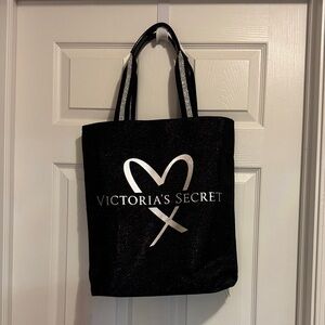 Victoria's Secret Black and Silver Tote